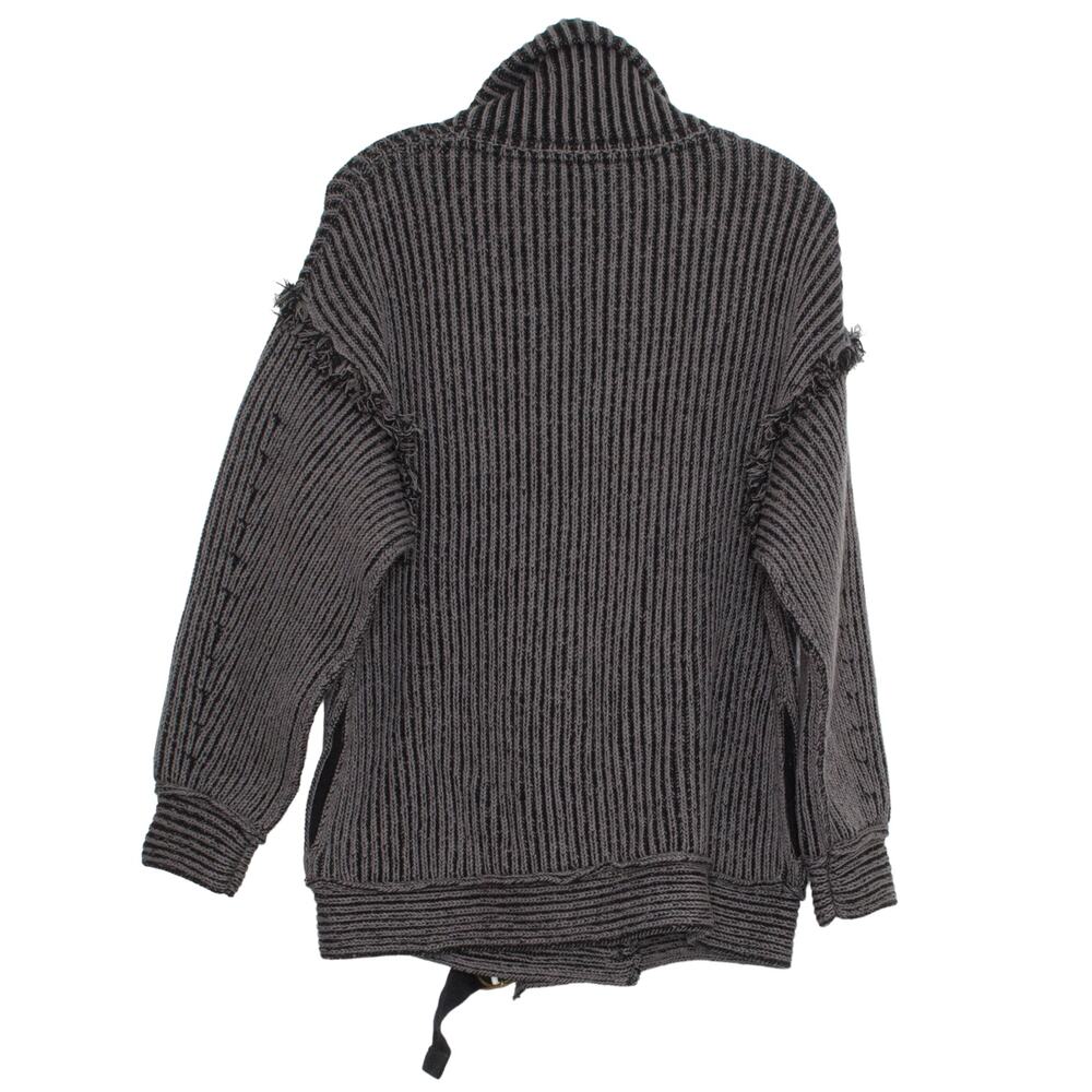 NEW Free People Cardigan Oversize Chunky Grunge Y2K Dark Academia Rare Gray XS - Picture 2 of 6